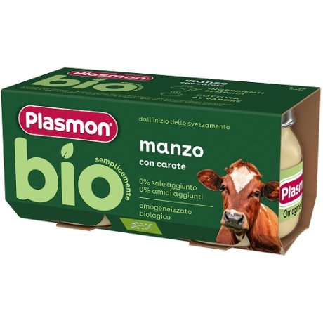 PLASMON BIO OMOG MANZO CAR 2X80G