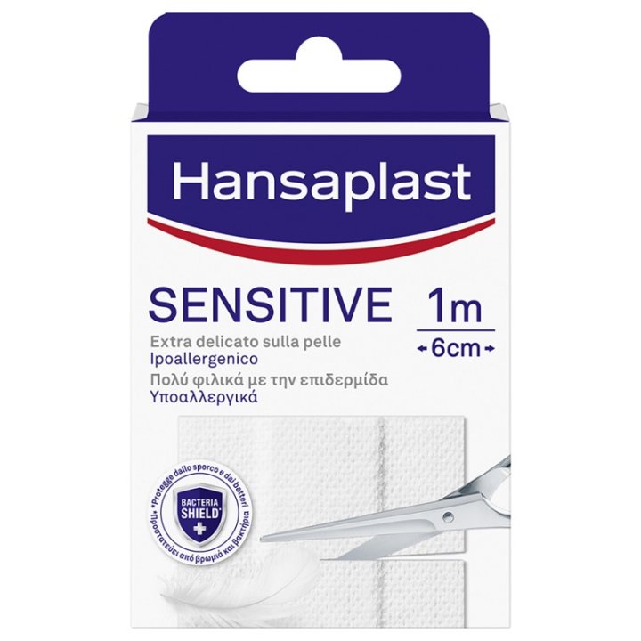 HANSAPLAST STRISCIA SENSITIVE PRETAGLIATA 1X6CM 10 PEZZI HANSAPLAST STRISCIA SENSITIVE PRETAGLIATA 1X6CM 10 PEZZI