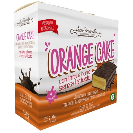 ORANGE CAKE MERENDINA ALL\'ARANCIA CON COPERTURA DI CIOCCOLATO FONDENTE 4X50G