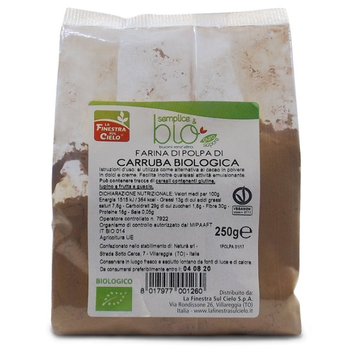 POLPA DI CARRUBA FARINA BIO 250 G