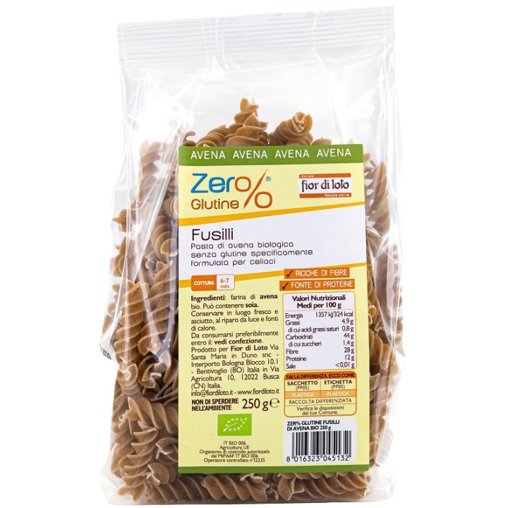 FUSILLI DI AVENA 250G FUSILLI DI AVENA 250G