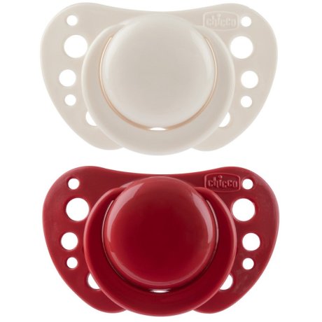 CHICCO SUCCHIETTI AIR ROSSO SILICONE 6-16 MESI 2 PEZZI