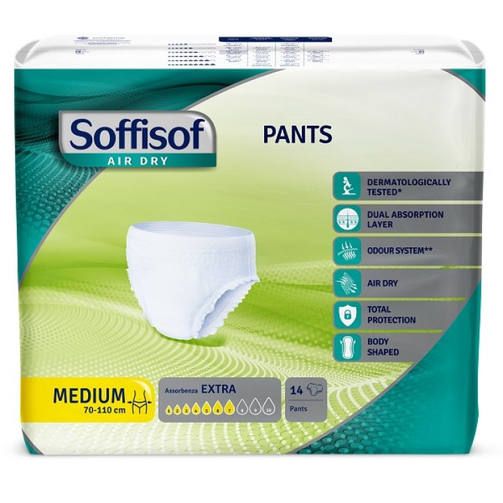 PANNOLONE SOFFISOF AIR DRY PANTS EXTRA M 14 PEZZI