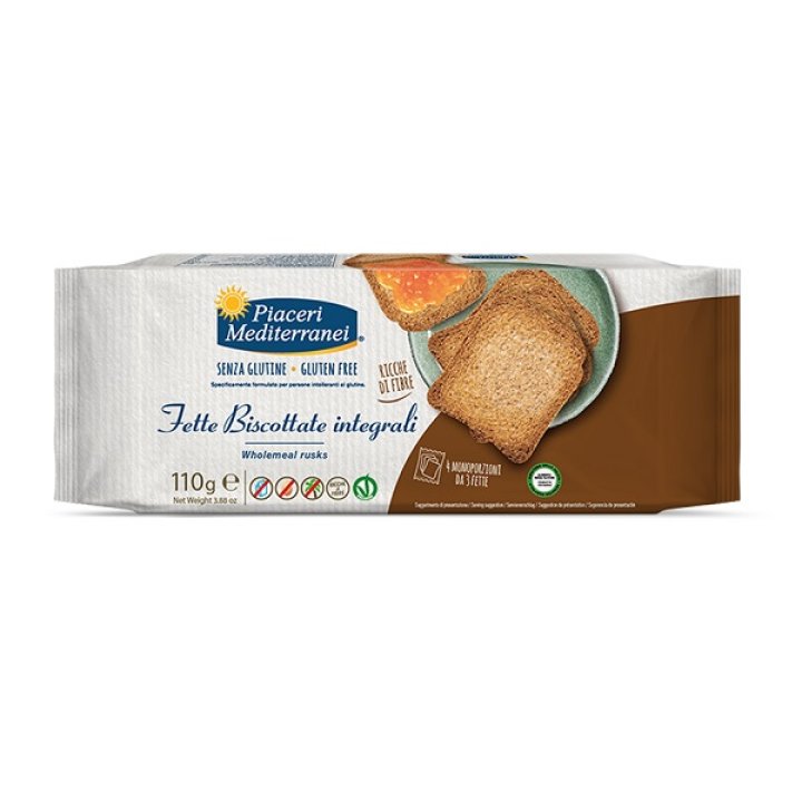 PIACERI MEDITERRANEI FETTE BISCOTTATE INTEGRALI 110 G