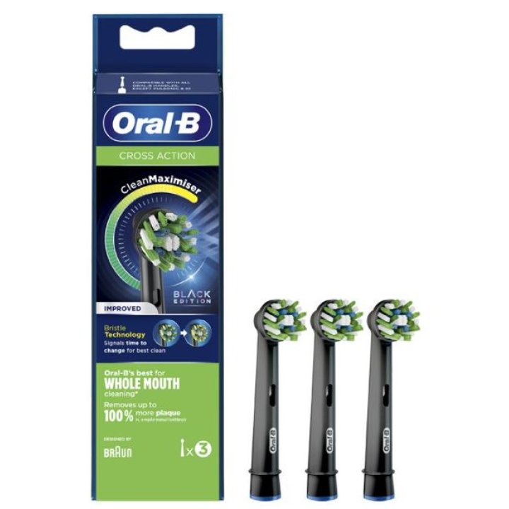 ORALB PW REFILL CROSS BLACK3PZ