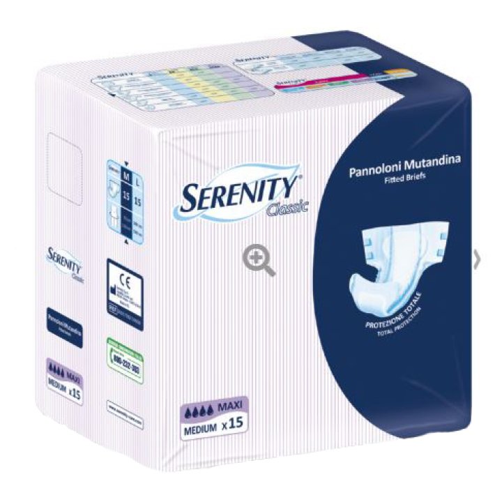 PANNOLONE MUTANDINA SERENITY CLASSIC MAXI TAGLIA EXTRALARGE 15 PEZZI