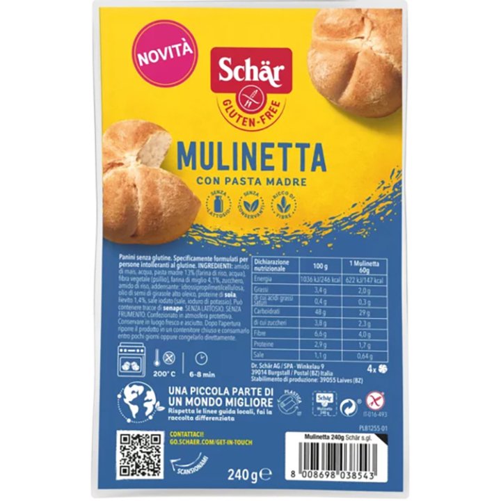 SCHAR MULINETTA 4 PEZZI DA 60 G SCHAR MULINETTA 4 PEZZI DA 60 G
