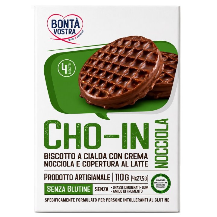 BONTA' VOSTRA CHO-IN NOCCIOLA BISCOTTI A CIALDA 4 PEZZI 27,5G