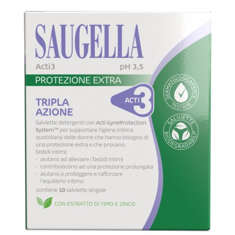 SAUGELLA ACTI3 SALVIETTINE10PZ SAUGELLA ACTI3 SALVIETTINE10PZ