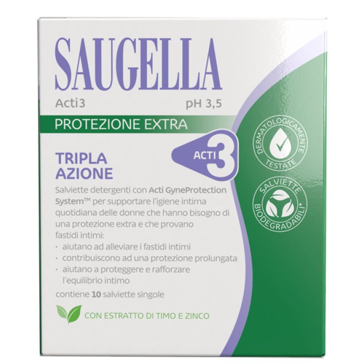 SAUGELLA ACTI3 SALVIETTINE10PZ SAUGELLA ACTI3 SALVIETTINE10PZ