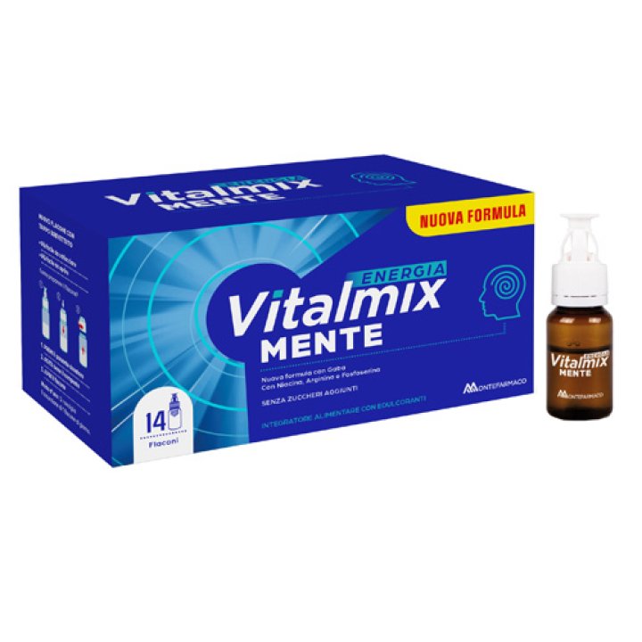 Vitalmix Energia Mente Integratore Alimentare Stanchezza Mentale, 14 Flaconcini