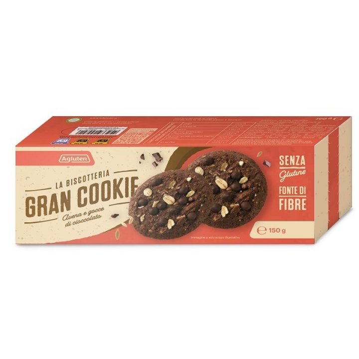 AGLUTEN GRAN COOKIE AVENA GOCCE DI CIOCCOLATO 150 G AGLUTEN GRAN COOKIE AVENA GOCCE DI CIOCCOLATO 150 G