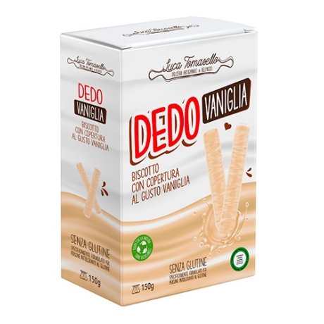 DEDO LATTE BISCOTTO COPERTURA VANIGLIA 150 G DEDO LATTE BISCOTTO COPERTURA VANIGLIA 150 G