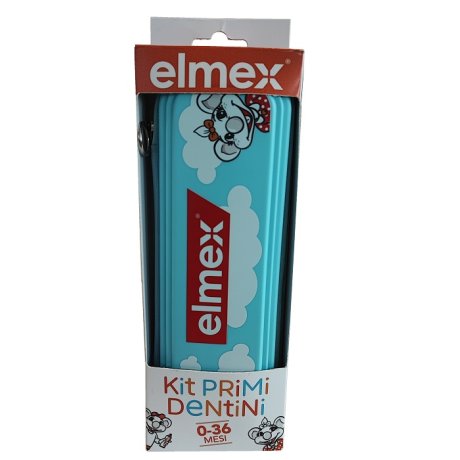 ELMEX KIT PRIMI DENTINI 0-36 MESI 1 ELMEX BIMBI DENTIFRICIO50 ML + 1 ELMEX SPAZZOLINO BIMBI EDUCATIVO NEW 0-3 ANNI