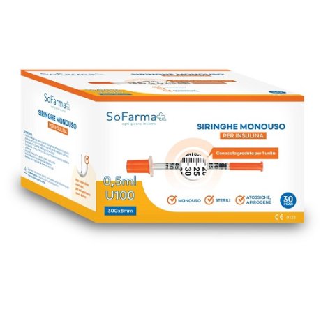 SIRINGA PER INSULINA 0,5 ML 30 PEZZI SOFARMAPIU'