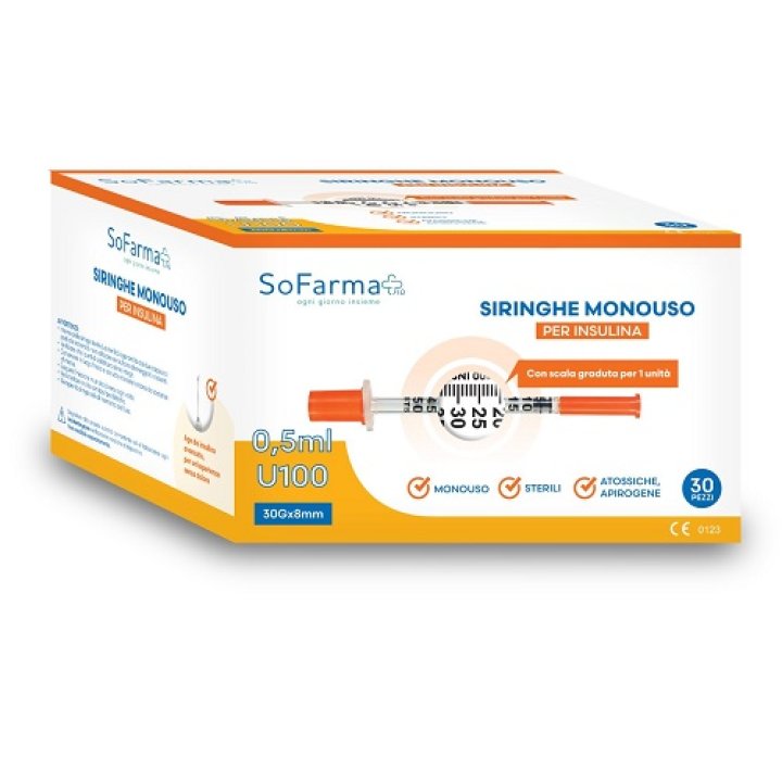 SIRINGA PER INSULINA 0,5 ML 30 PEZZI SOFARMAPIU'
