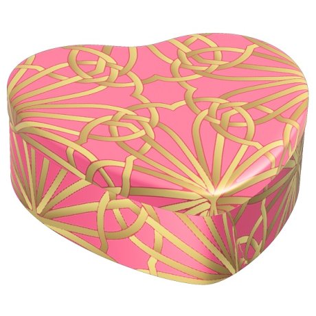 COLORS Candela Cuore Rosa/Oro - Decorativa Elegante