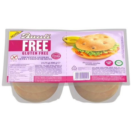 BAULI FREE FOCACCINE OLIO EXTRA VERGINE OLIVA 4 PEZZI DA 75G