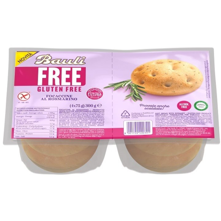 BAULI FREE FOCACCINE ROSMARINO
