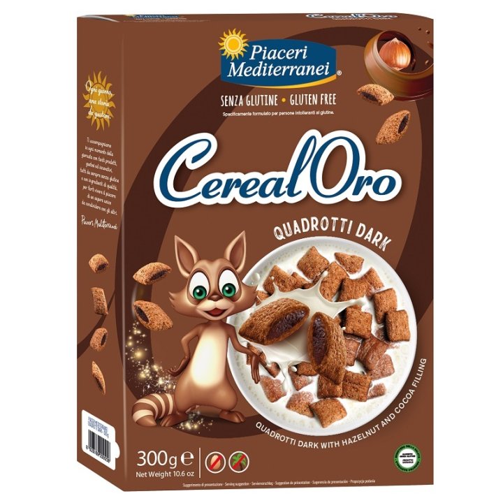 PIACERI MEDITERRANEI CEREALORO QUADROTTI DARK 300 G
