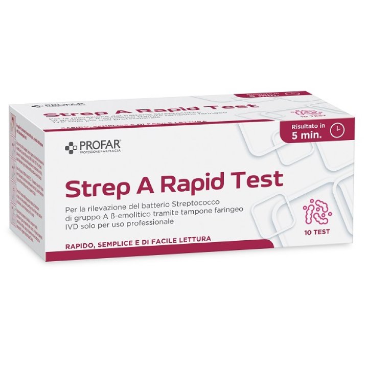 PROFAR TEST STREPTOCOCCO CON CASSETTA A POZZETTO 10 PEZZI