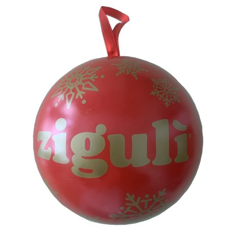 ZIGULI PALLINA FRAGOLA CHRISTMAS CONFEZIONE A FORMA DI PALLINA CONTENENTE 2 BLISTER AL GUSTO DI FRAGOLA 80 G