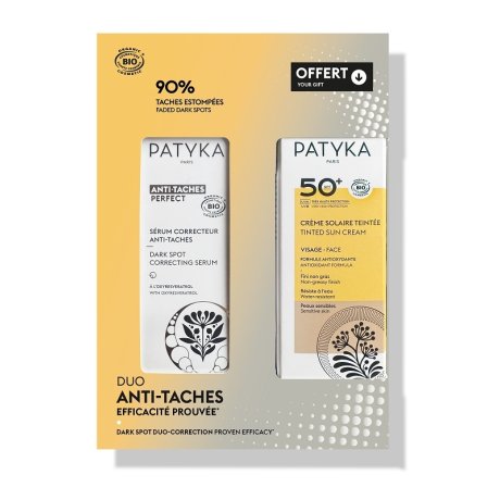 PATYKA COFANETTO ANTI MACCHIE 1 SIERO CORRETTORE ANTI MACCHIE 30 ML + 1 CREMA SOLARE COLORATA SPF50+ NUDE 40 ML