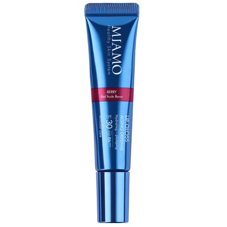 MIAMO SKINCOLOR CARE LIP GLOSS AGING DEFENSE SPF 30+ BERRY RED FRUITS FLAVOR 15 ML MIAMO SKINCOLOR CARE LIP GLOSS AGING DEFENSE SPF 30+ BERRY RED FRUITS FLAVOR 15 ML