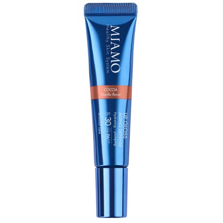 MIAMO SKINCOLOR CARE LIP GLOSS AGING DEFENSE SPF 30+ COCOA VANILLA FLAVOR 15 ML MIAMO SKINCOLOR CARE LIP GLOSS AGING DEFENSE SPF 30+ COCOA VANILLA FLAVOR 15 ML
