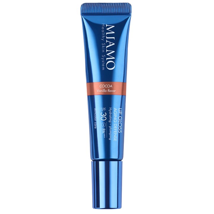 MIAMO SKINCOLOR CARE LIP GLOSS AGING DEFENSE SPF 30+ COCOA VANILLA FLAVOR 15 ML