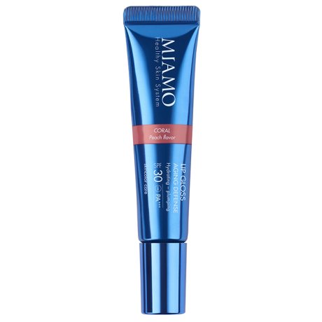 MIAMO SKINCOLOR CARE LIP GLOSS AGING DEFENSE SPF 30+ CORAL PEACH FLAVOR 15 ML MIAMO SKINCOLOR CARE LIP GLOSS AGING DEFENSE SPF 30+ CORAL PEACH FLAVOR 15 ML