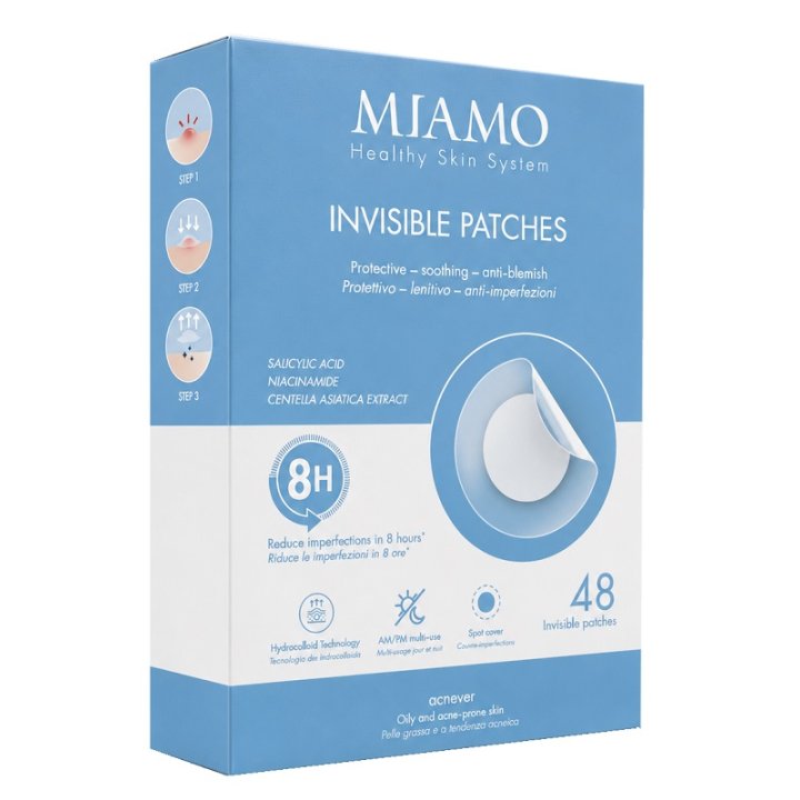 Miamo Acnever Invisible Patches 48 pezzi, 12mm e 10mm