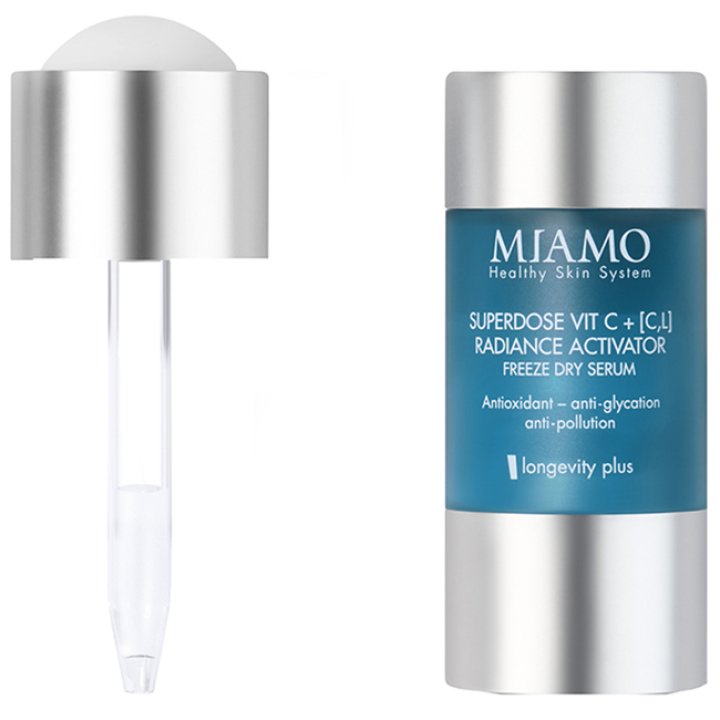 MIAMO LONGEVITY PLUS SUPERDOSE VITC C,L RADIANCE ACTIVATOR FREEZE DRY SERUM 5 ML