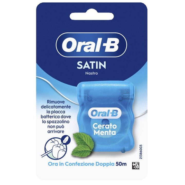 Oral-B Satin Tape filo interdentale cerato menta 50m