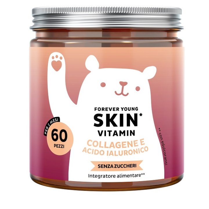 BEARS WITH BENEFITS FOREVER YOUNG SKIN VITAMIN 60 CARAMELLEGOMMOSE CON EDULCORANTI SENZA ZUCCHERI