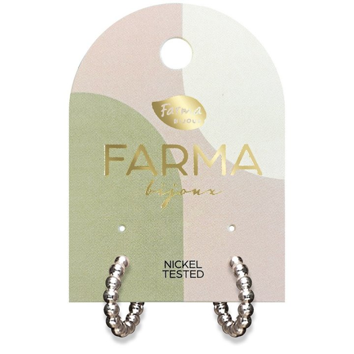 FARMA BIJOUX CERCHI MINI SFERE SILVER