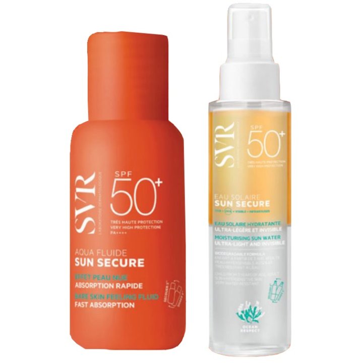 SUN SECURE SUMMER SET 2026 CON AQUA FLUIDE PROTEZIONE VISO 50 ML + EAU SOLAIRE PROTEZIONE CORPO 100 ML