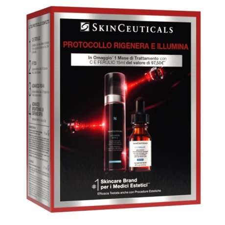 SKINCEUTICAL PROTOCOLLO RIGENERA & ILLUMINA 1 ADVANCED RGN-650 ML + 1 C E FERULIC 15 ML