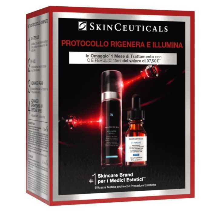 SKINCEUTICAL PROTOCOLLO RIGENERA & ILLUMINA 1 ADVANCED RGN-650 ML + 1 C E FERULIC 15 ML