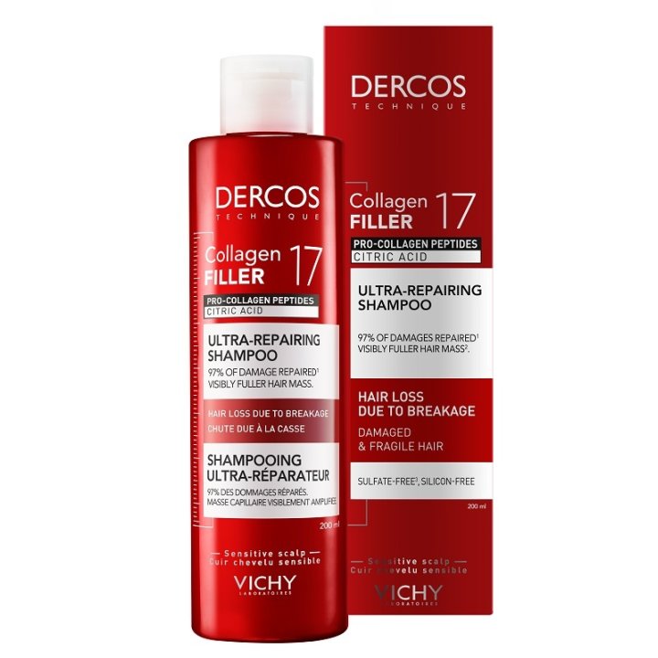 DERCOS TECHNIQUE COLLAGEN REPAIR SHAMPOO 200 ML