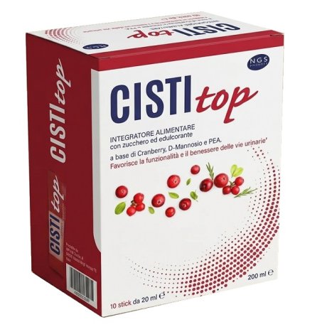 CISTITOP 10 STICK DA 20 ML CON ZUCCHERO ED EDULCORANTE SENZAGLUTINE SENZA LATTOSIO