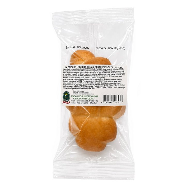 BRIOCHE LEGGERA SENZA GLUTINE SENZA LATTOSIO 65 G
