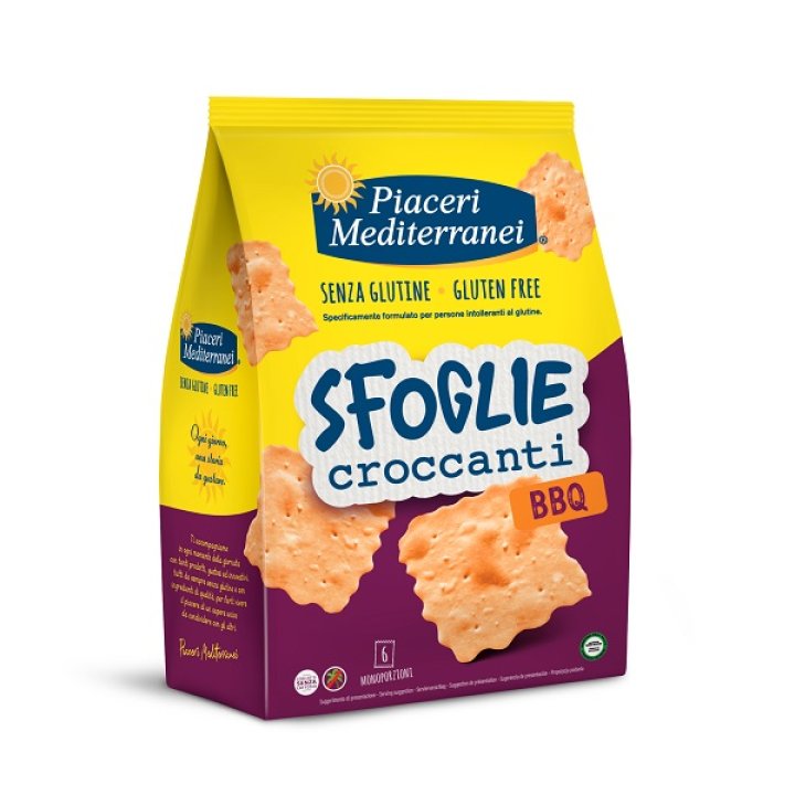 PIACERI MEDITERRANEI SFOGLIE CROCCANTI BBQ 6 MONOPORZIONI 30G SENZA GLUTINE SENZA LATTOSIO