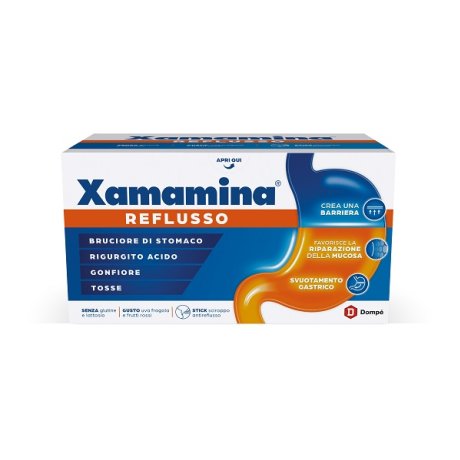 XAMAMINA REFLUSSO 25 STICK DA 20 ML GUSTO UVA FRAGOLA E FRUTTI ROSSI SENZA GLUTINE SENZA LATTOSIO