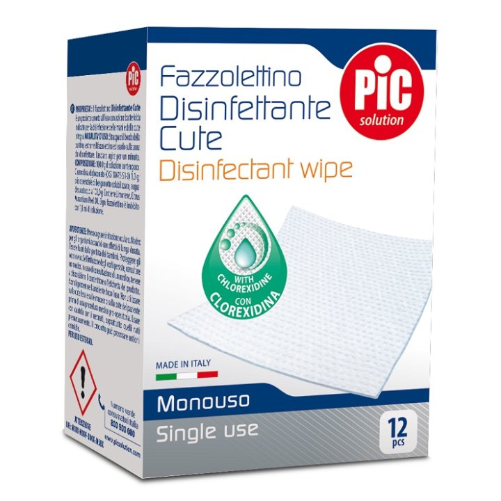 PIC SOLUTION FAZZOLETTINO DISINFETTANTE CUTE 12 PEZZI PIC SOLUTION FAZZOLETTINO DISINFETTANTE CUTE 12 PEZZI