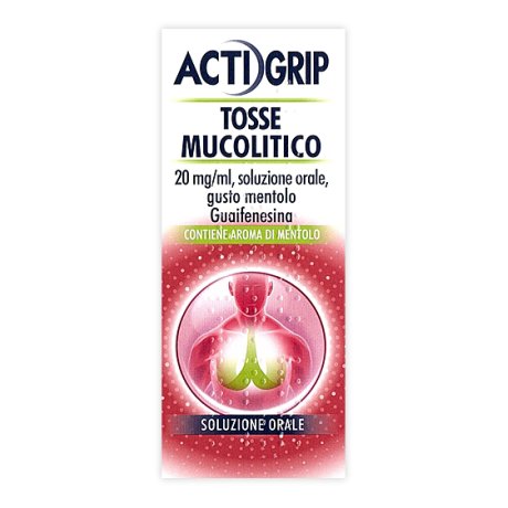 ACTIGRIP TOSSE MUCOLITICO @20 MG/ML SOLUZIONE ORALE, GUSTO MENTOLO@