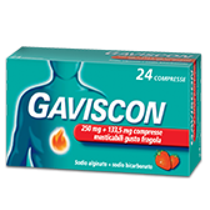 GAVISCON 24 CPR MAST GUSTO FRALA 250 + 133,5 MG