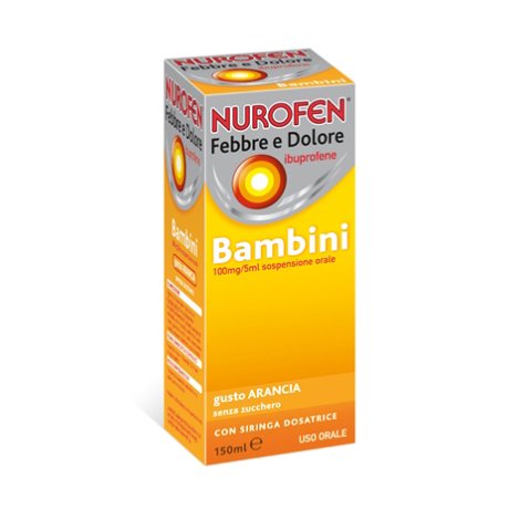 NUROFEN FEBBRE E DOLORE BAMBINI 100MG/5ML SOSPENSIONE ORALE GUSTO ARANCIA