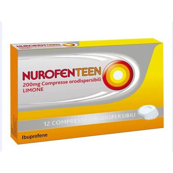 NUROFENTEEN 12 COMPRESSE ORODISPERSIBILI LIMONE 200 MG