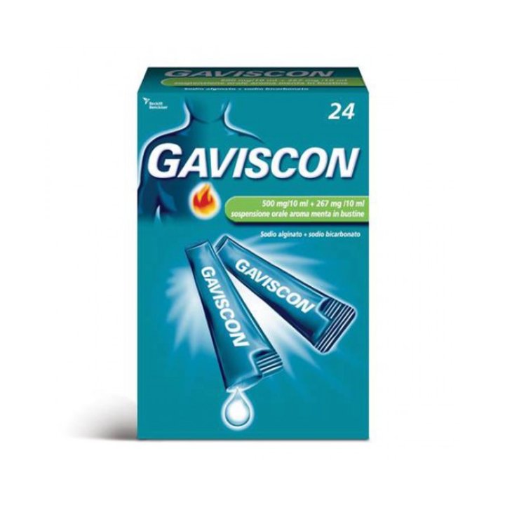 GAVISCON 24 BUSTINE 500 + 267 MG/10 ML